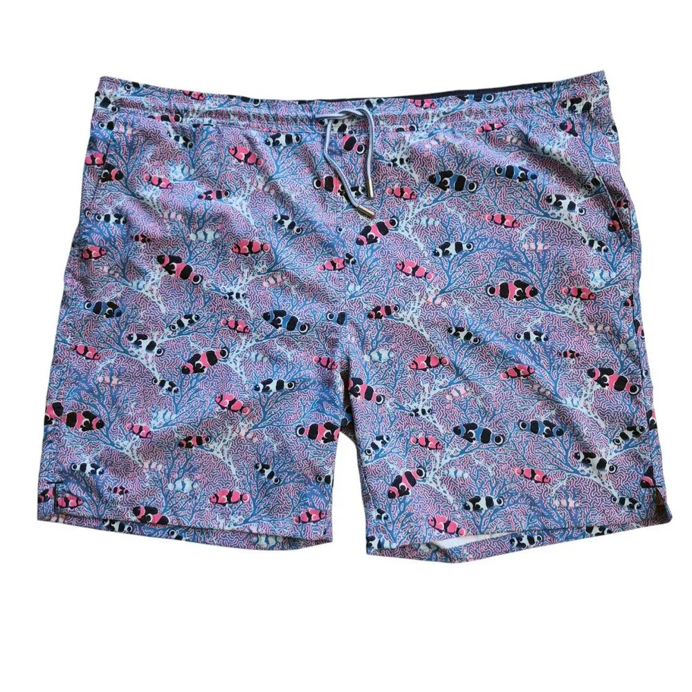 PETER MILLAR Men’s Colorful Clownfish Printed Swim Trunks Sz XL