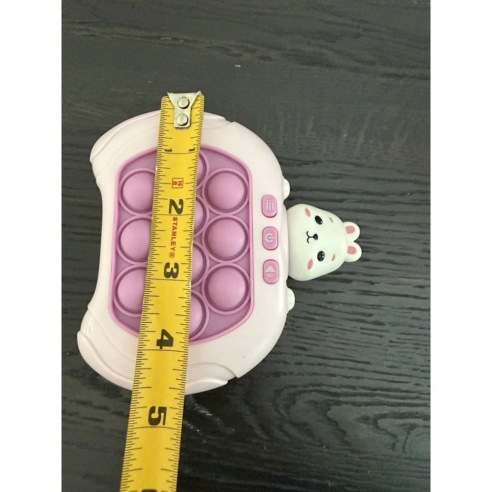 Light Up Pop It Pro Fast Push Puzzle Handheld Game Sensory Toy Pink Bunny Gift