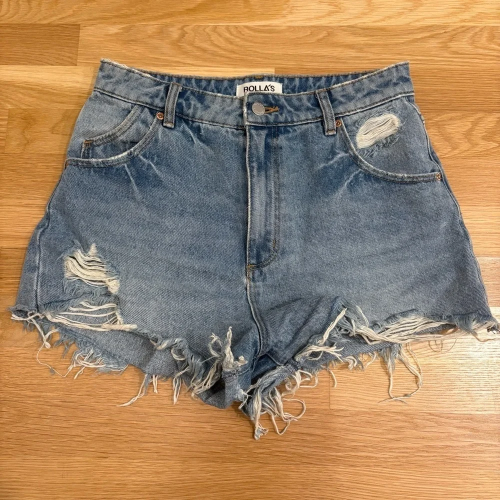 Rolla’s Dusters Short High Rise Slim Sylvie‎ Blue Size 28