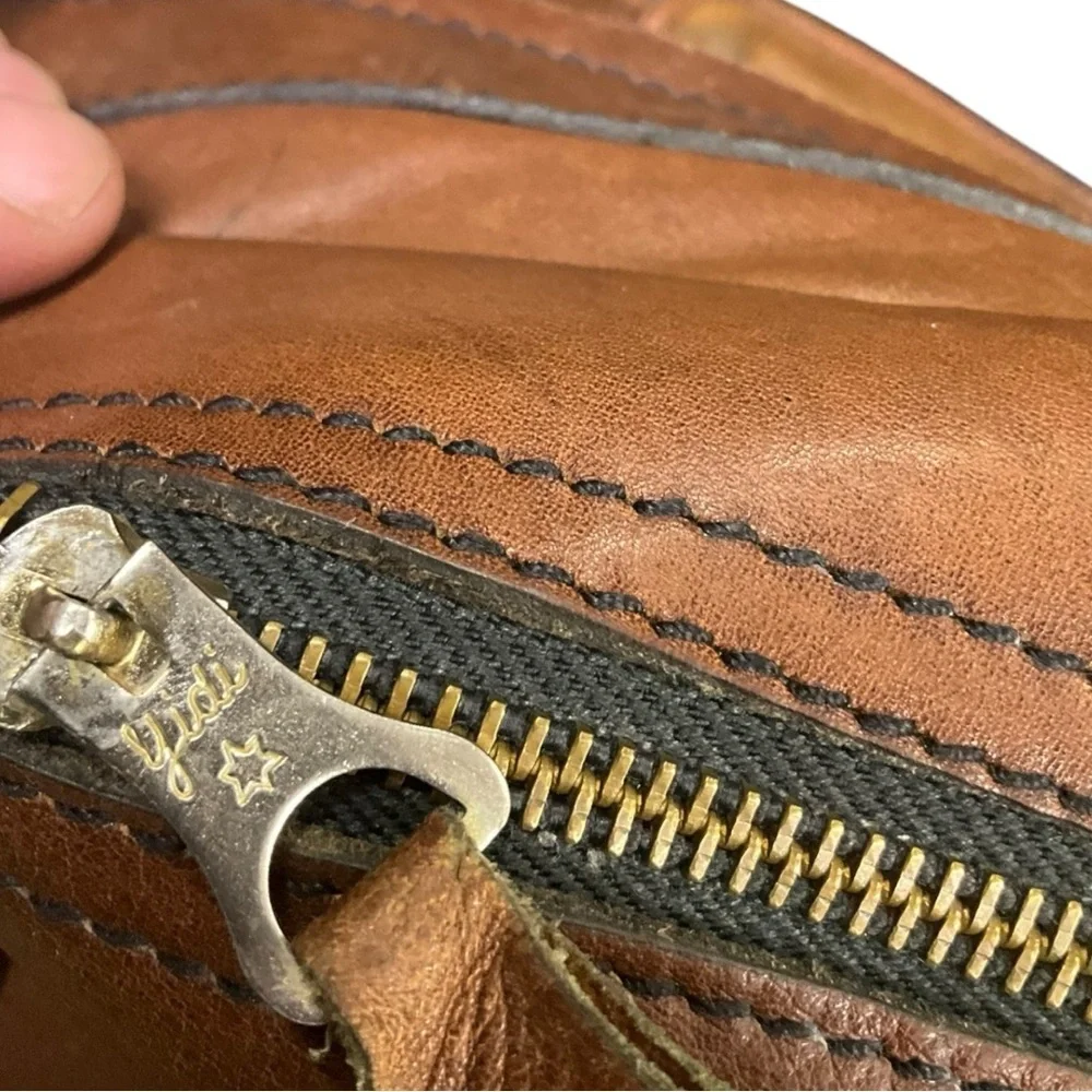 👜 Vintage Brown Leather Crossbody‎ Bag 🧳 Distressed Satchel Messenger Bag