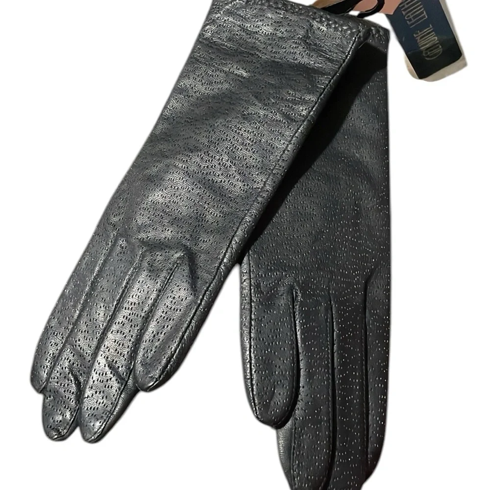 Vintage Black‎ Leather Gloves
