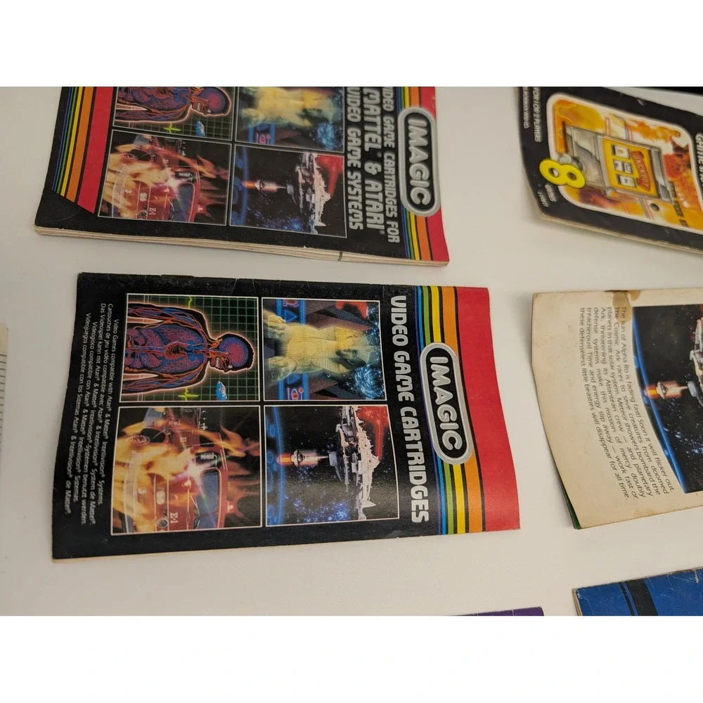 Lot of 9 Atari 2600 Manuals Inserts Activision Imagic 20th Century Fox Sears