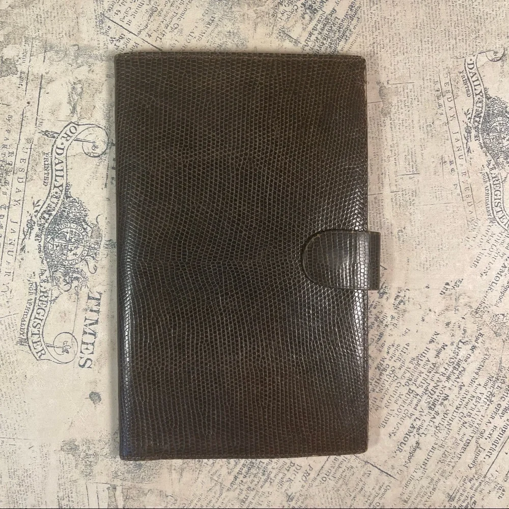 Mark Cross Paris Rare - Antique Lizard Leather Travel Wallet - Collectors item