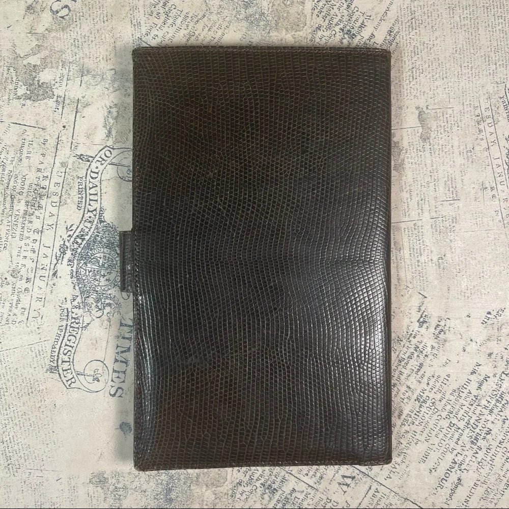 Mark Cross Paris Rare - Antique Lizard Leather Travel Wallet - Collectors item