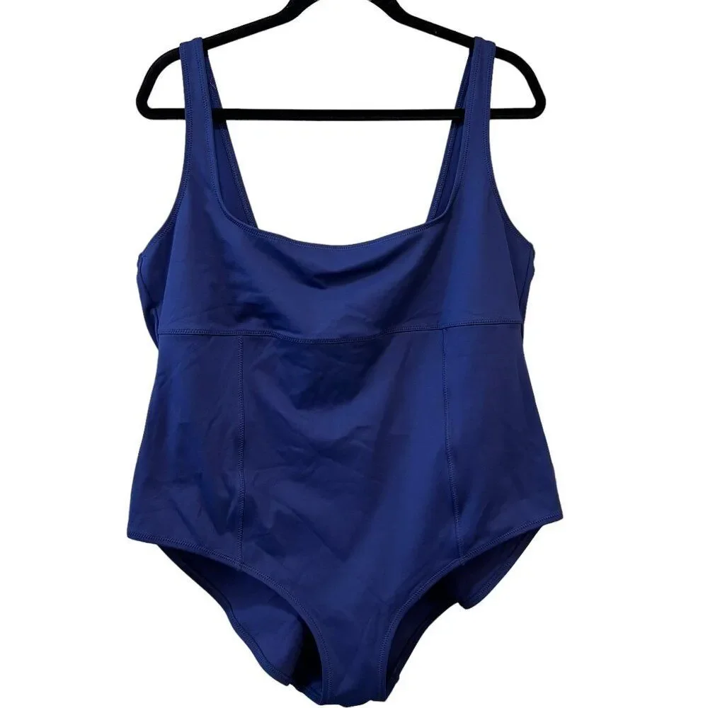 Skims One Piece Bathing Swim Suit Sculpting Women's Size‎ 3X Midnight Blue Beach