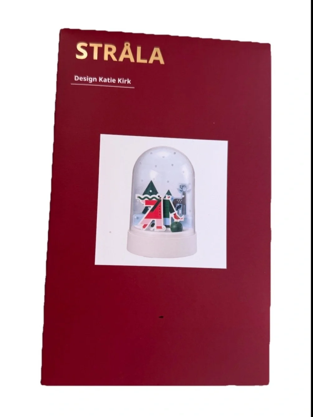 IKEA STRALA Globe Lamp Skater Deer Trees Winter Christmas By Katie Kirk HTF