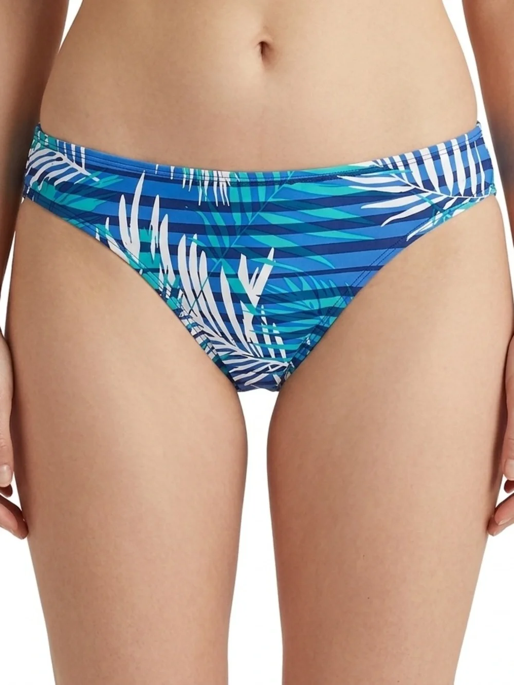 Ralph Lauren Women’s Blue & White Tropical Leaf Bikini Bottom Size 6 NWOT