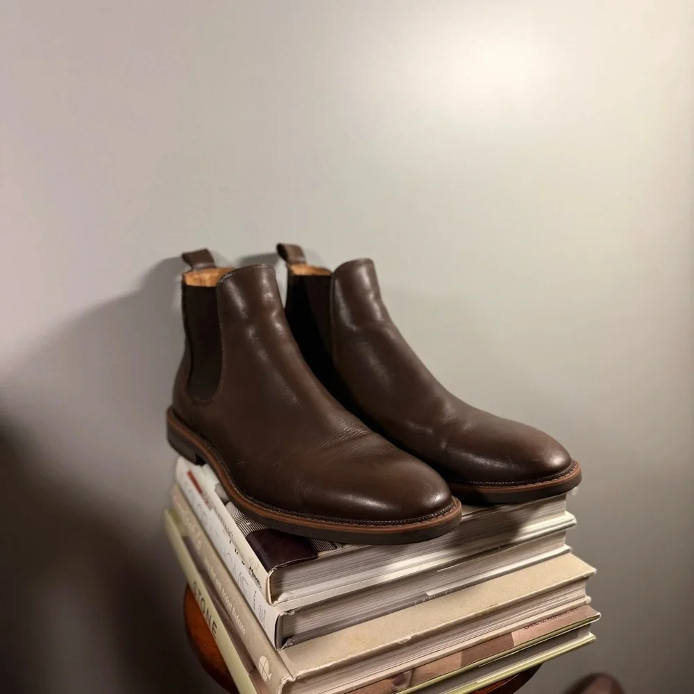 Black Brown Black Crown 1826 Dark Brown Leather Men’s Ankle Boots