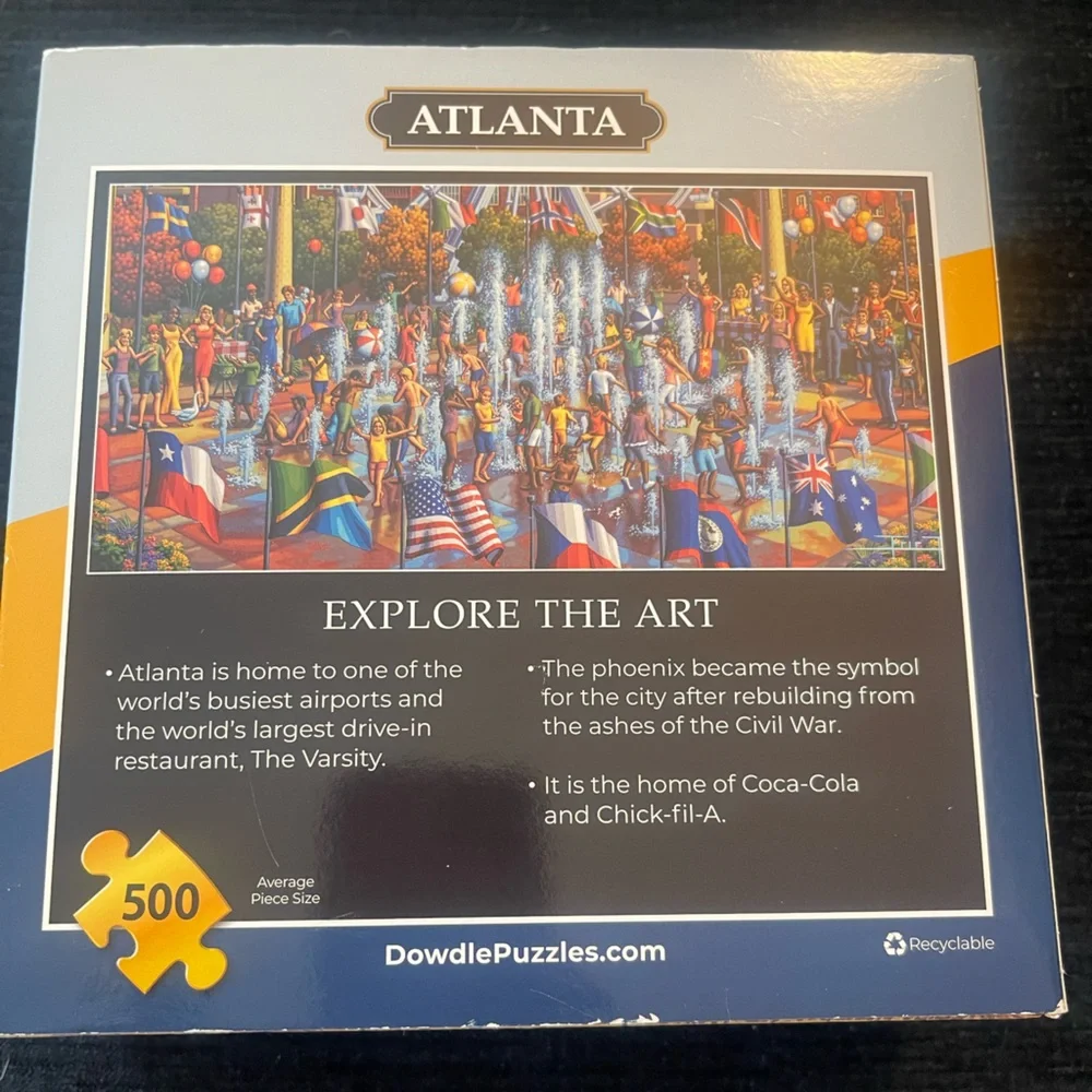 Atlanta 500-Piece Jigsaw Puzzle - Colorful Multi