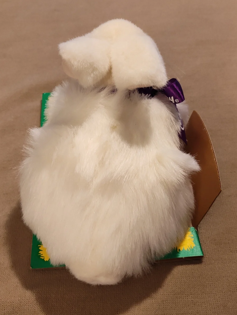 NWT & VINTAGE ! 1990's Hershey Cadbury Egg Bunny with Purple Ribbon