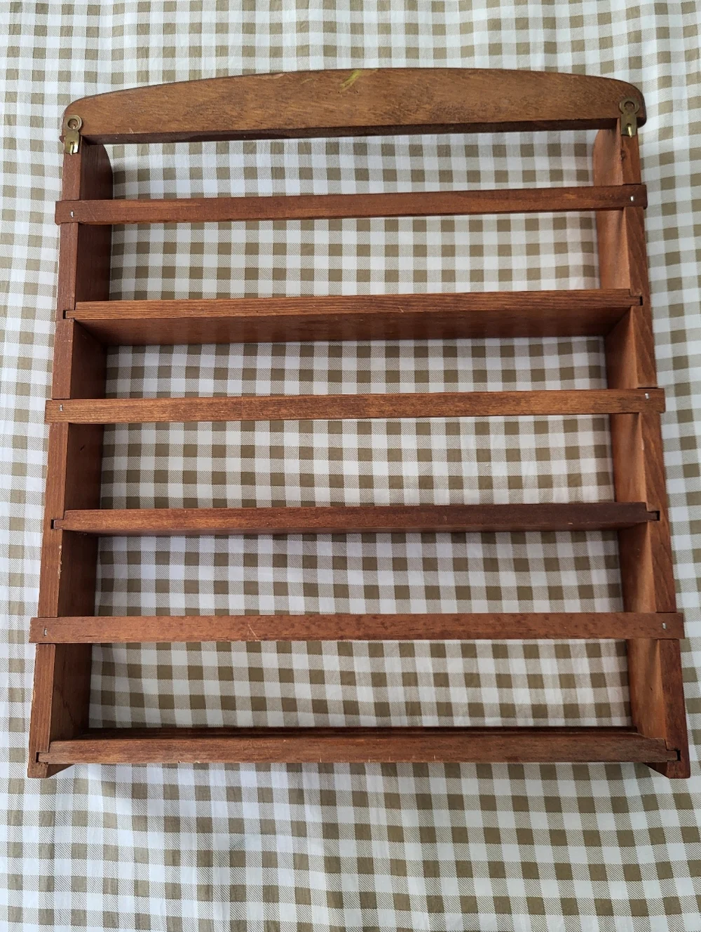 Vintage McCormick/ Schilling Wooden Spice and Herb Rack, 3 Tiered, Wall Mounted