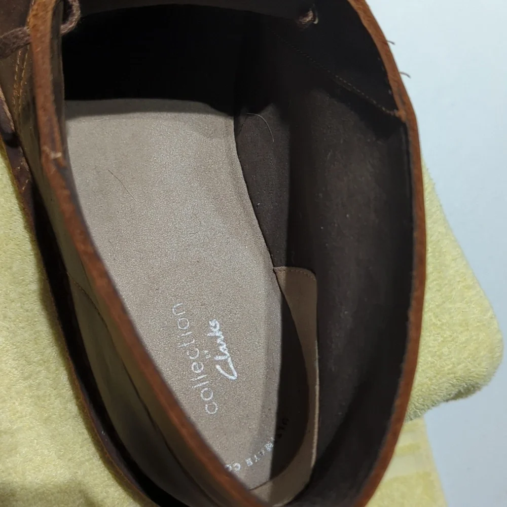 Classic Clark's Brown Leather Men's Boots.. Very Nice!! Bought New ..12M