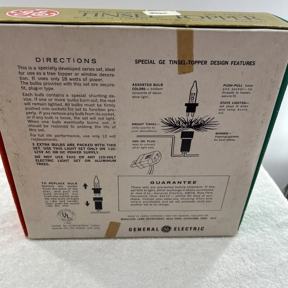 Vintage Christmas Decor Star Tree Top Light Up Topper Works Multi Lights Retro