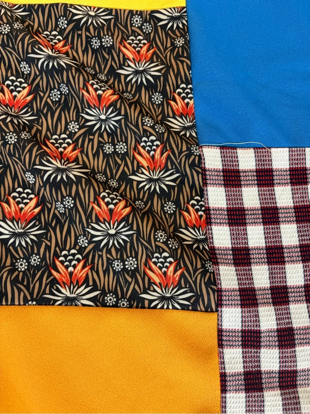 Homemade vibrant patchwork