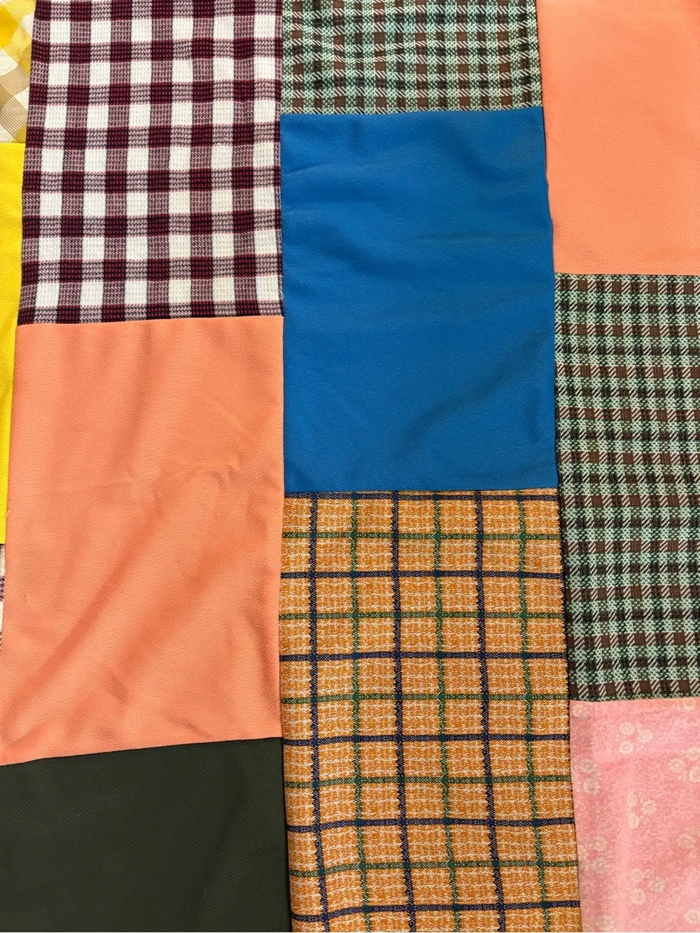 Homemade vibrant patchwork