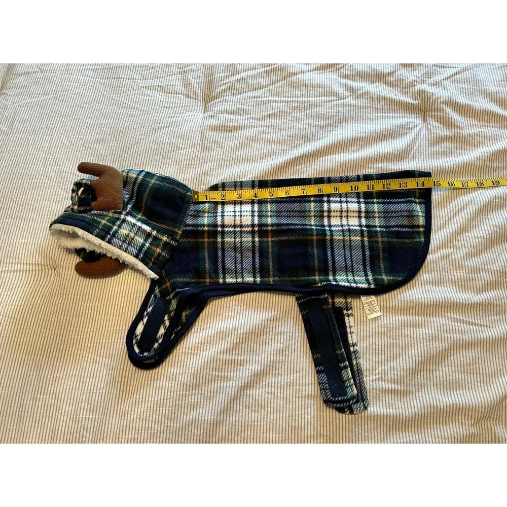 The Children's Place‎ Dog Plaid Moose Pajamas Size Medium Micro Fleece Green