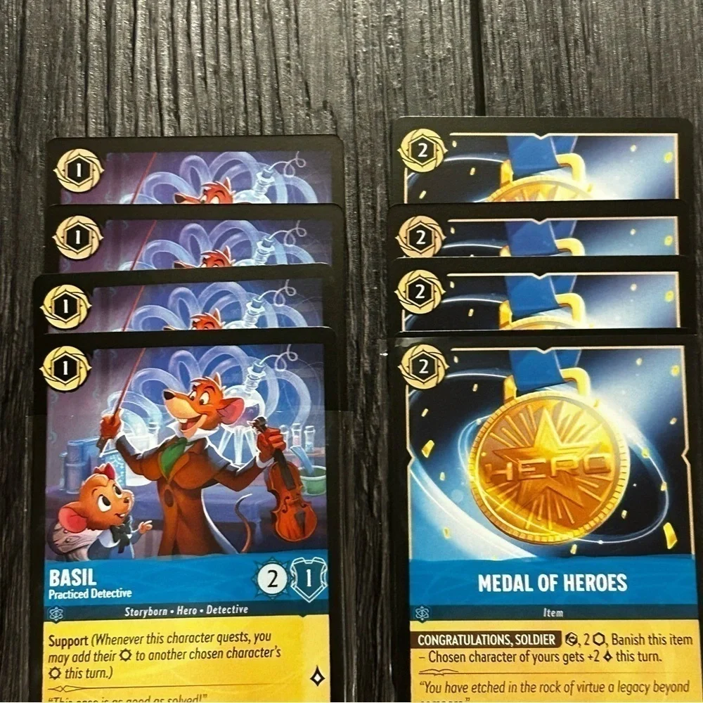 Disney Lorcana Sapphire Card Play Set x5