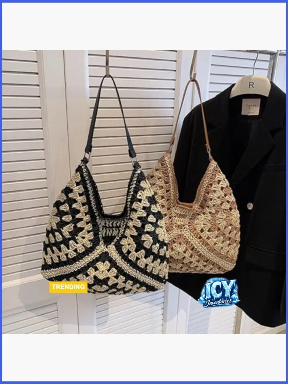 Straw Hobo Bag, Boho Woven Beach Purse, Large Summer Straw Tote with Lining,
