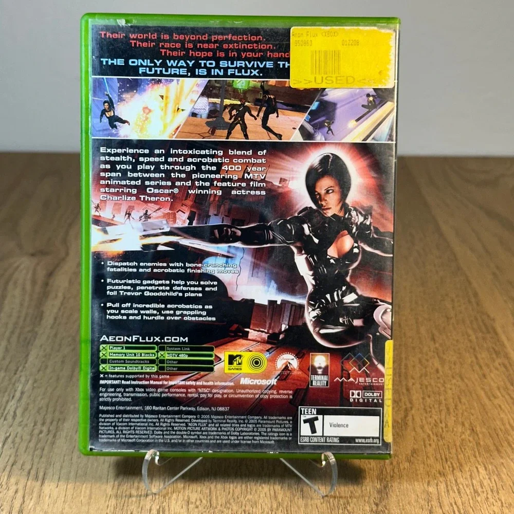 Majesco Aeon Flux Microsoft Xbox One Size Green Fair Condition Action Sci-Fi