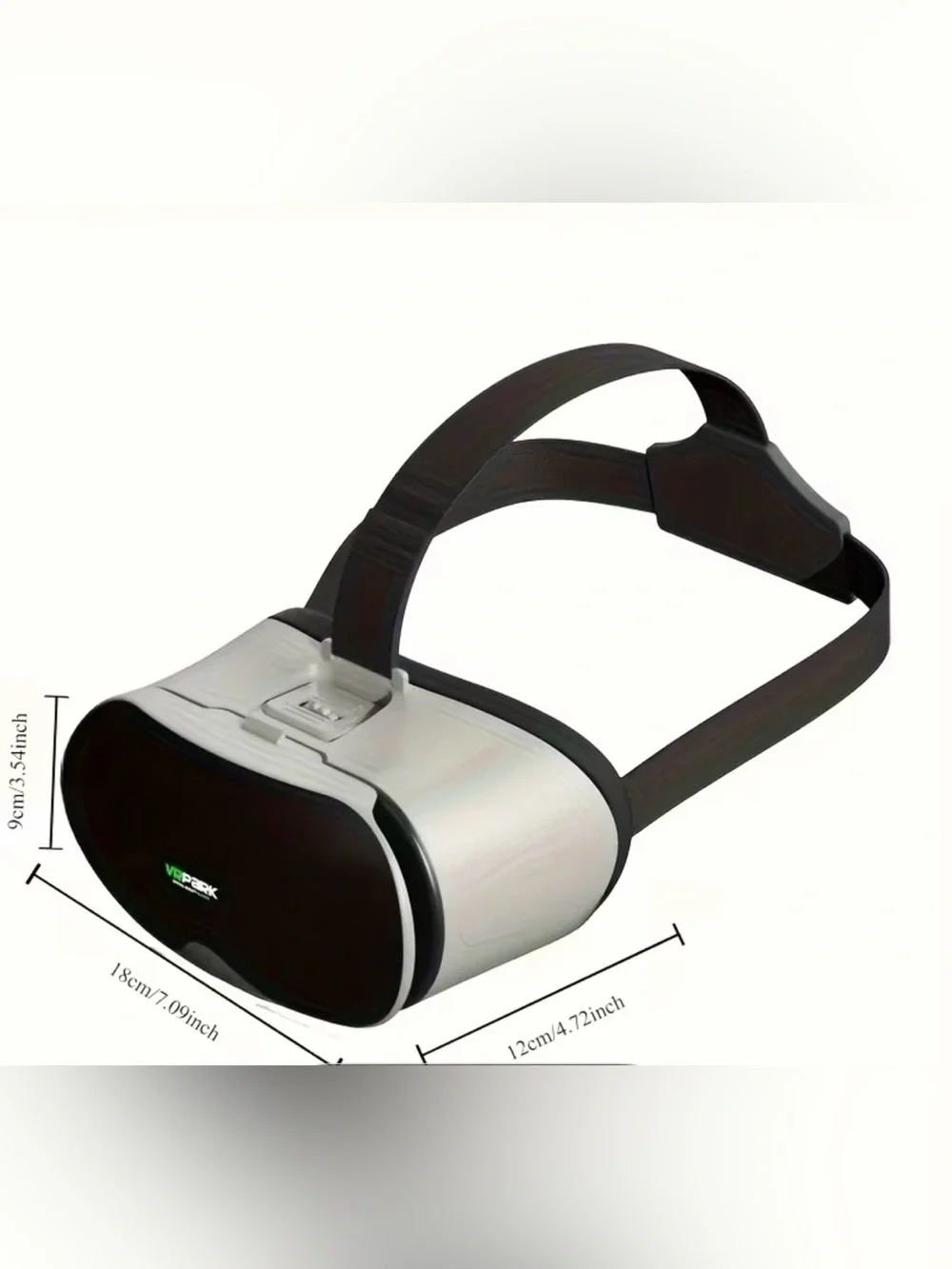 White and Black VR Headset with Adjustable Head Strap virtual reality