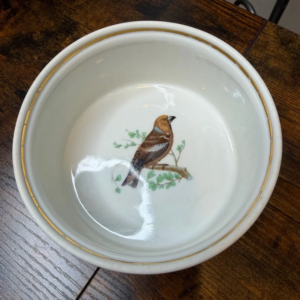 LOUIS LOURIOUX LE FAUNE BIRDS SOUFFLE DISH 6