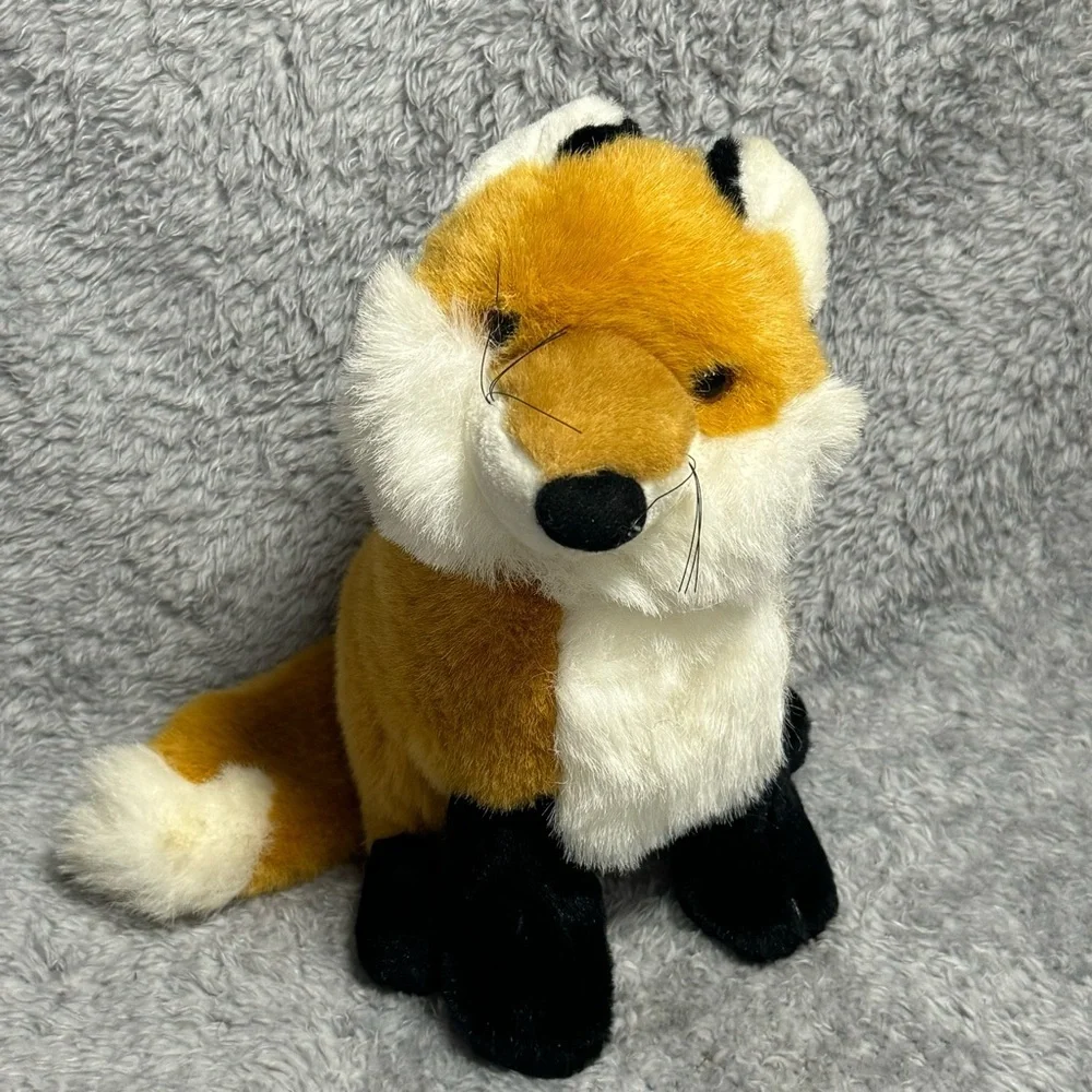 Walmart Orange Fox Plush Stuffed Animal Black Legs White Chest Soft Toy 12”