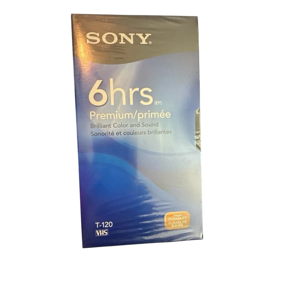 Sony VHS T-120VR 6HR Premium Grade Blank Tapes Lot‎ 5 Sealed | High Quality VTG