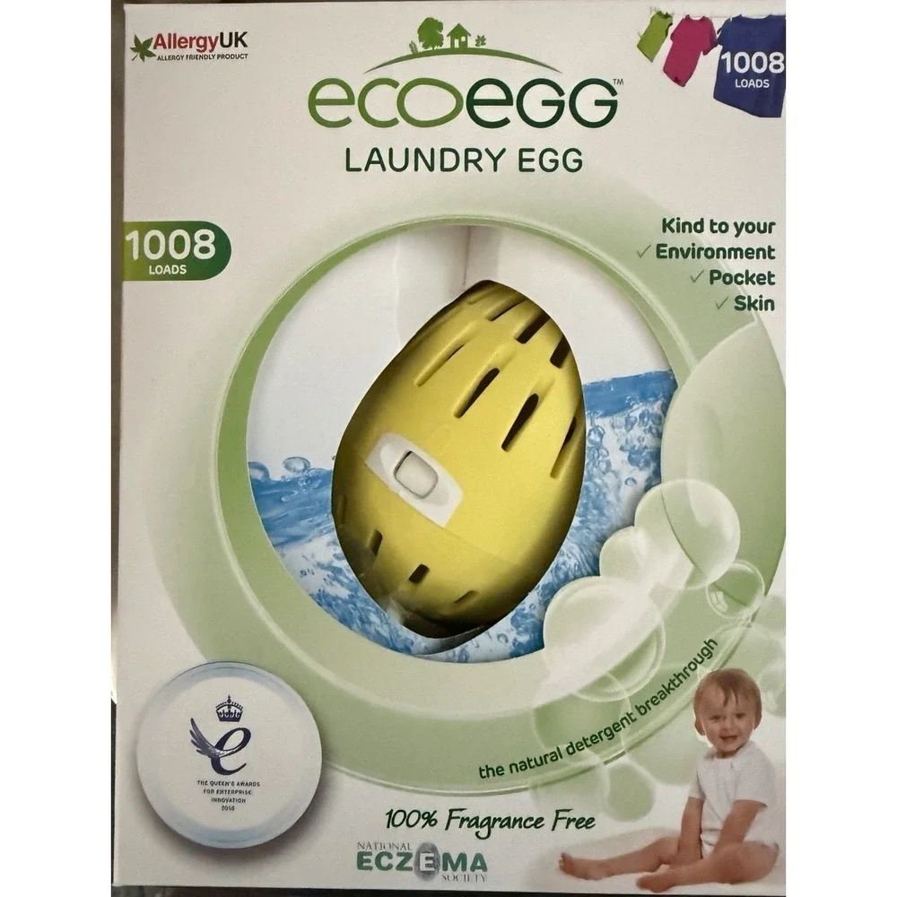 Ecoegg 1008 Load Colors and Whites Laundry Kit UNSCENTED FRAGRANCE FREE NEW!