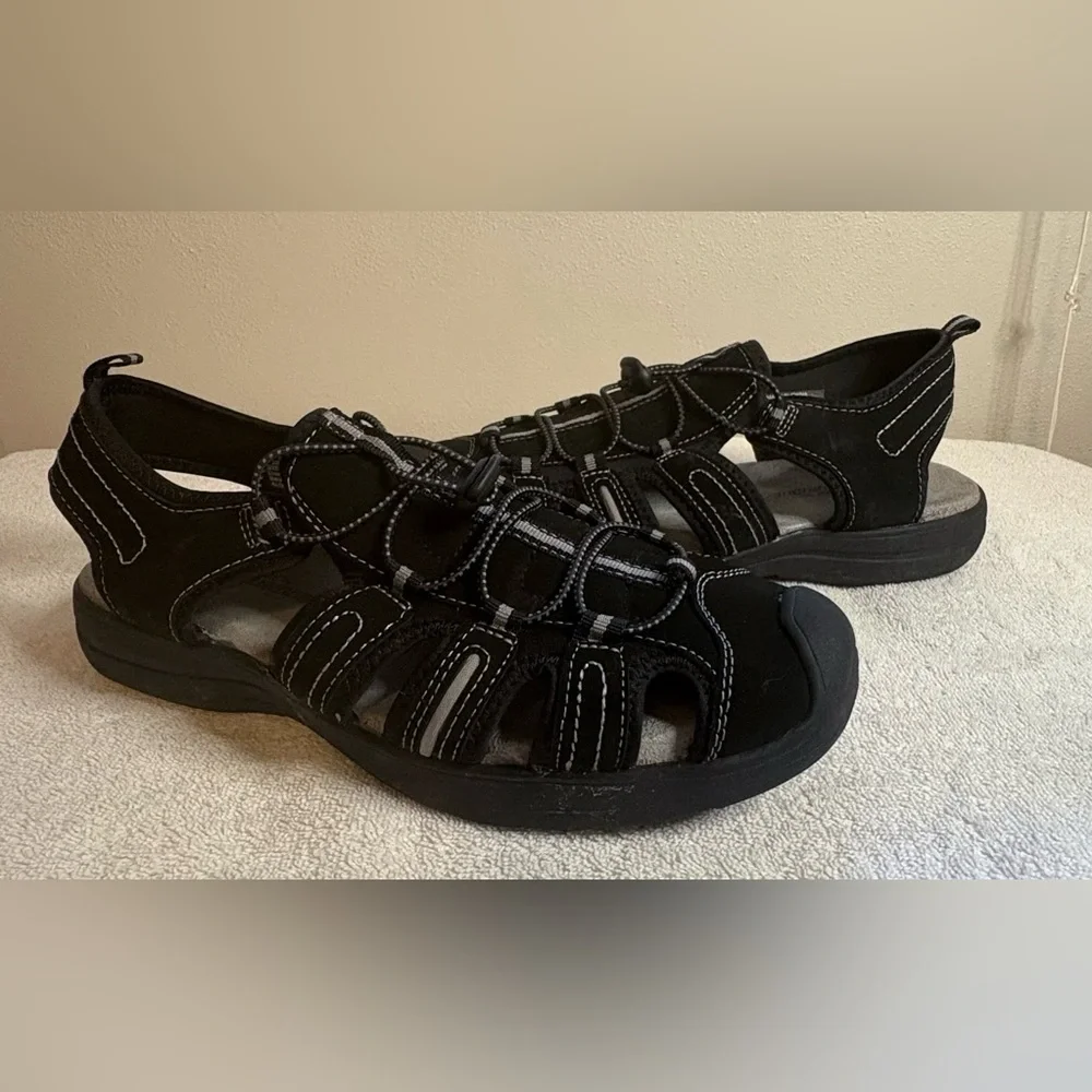 Adventuridge Trekking Black Sport Water Adventure Hiking Trail Sandal Men's 9