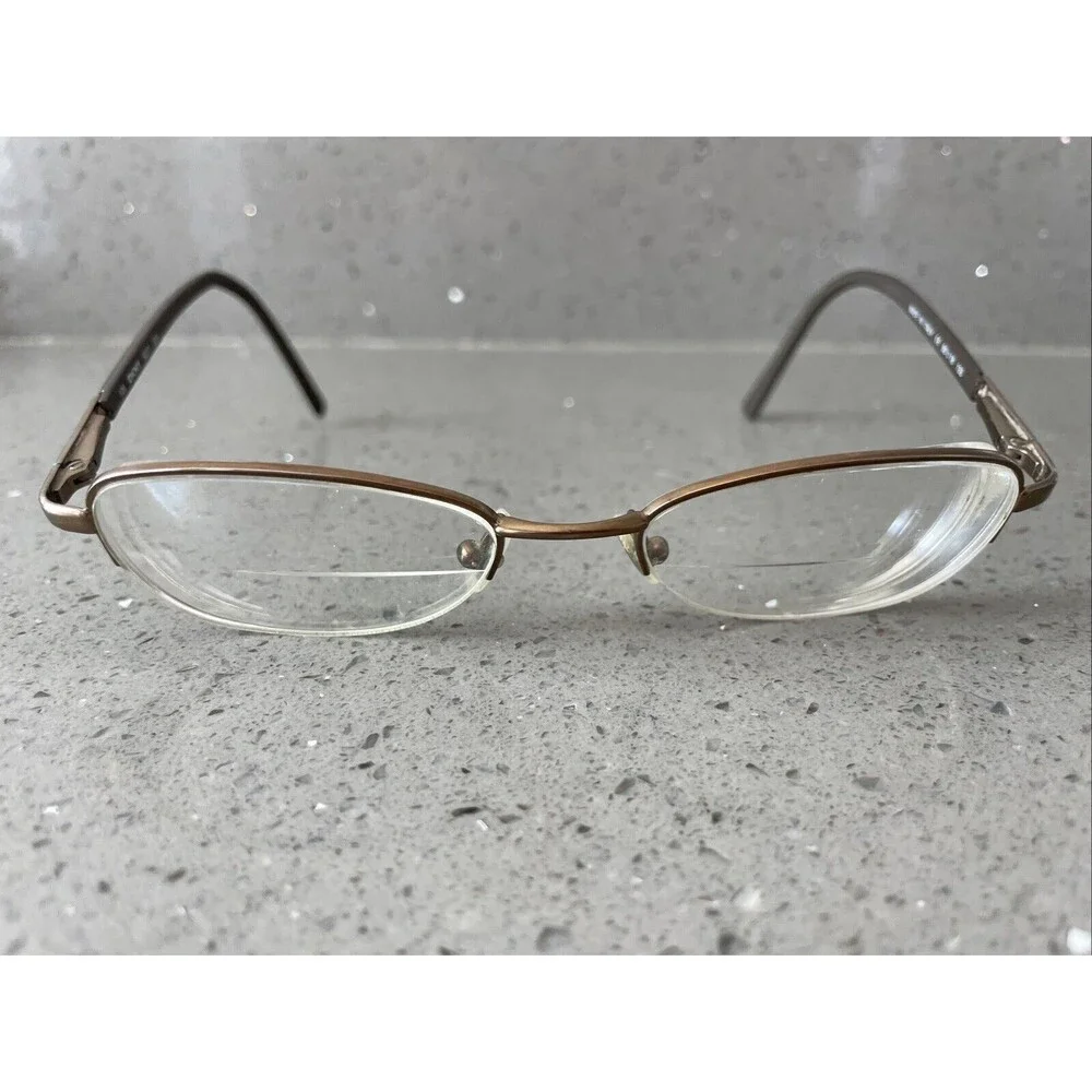 DKNY 6227 2225 50 18 135 Eyeglasses Frames Only Half Rim Flex Hinges brown Italy