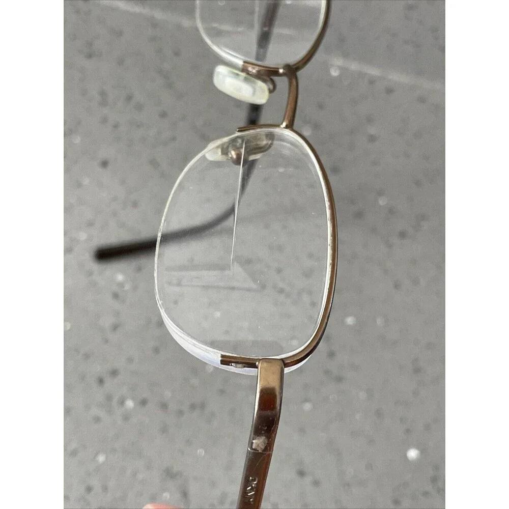 DKNY 6227 2225 50 18 135 Eyeglasses Frames Only Half Rim Flex Hinges brown Italy