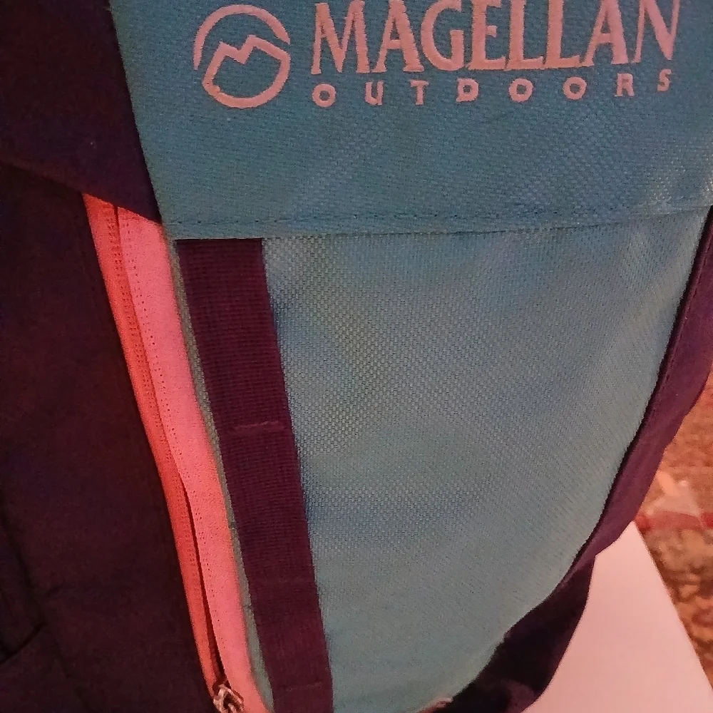 Magellan Outdoors Blue and Purple Backpack with Structured Design. Very Nice!!