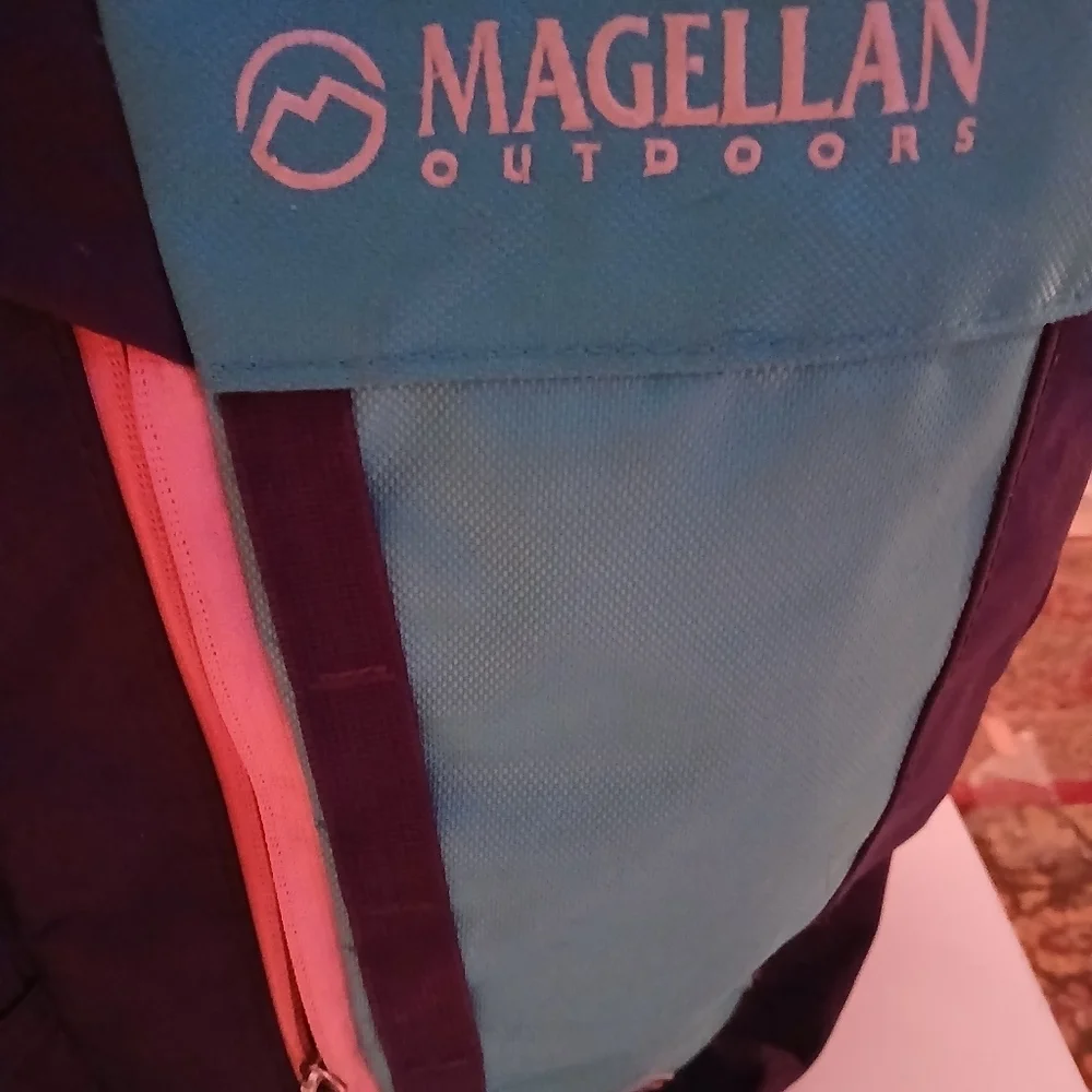 Magellan Outdoors Blue and Purple Backpack with Structured Design. Very Nice!!