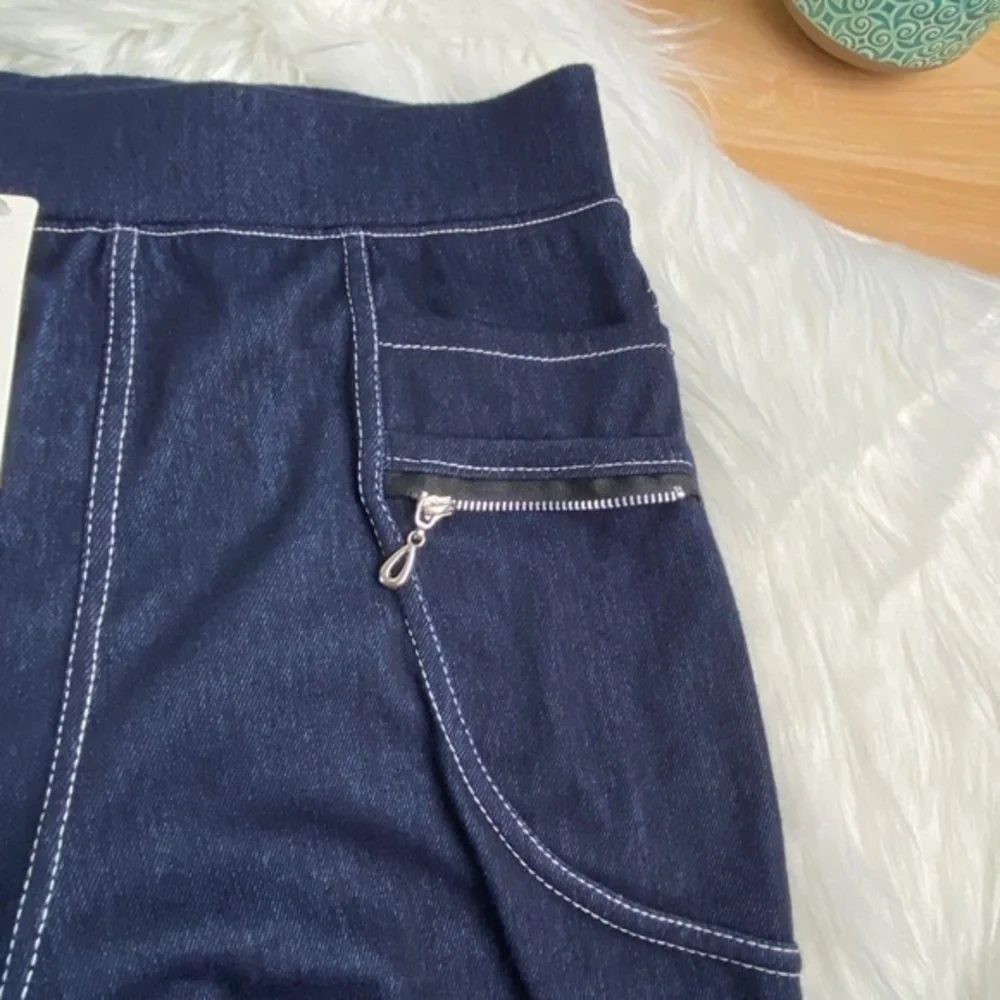 Love Trove Legging Pants Dark Denim Blue Size S