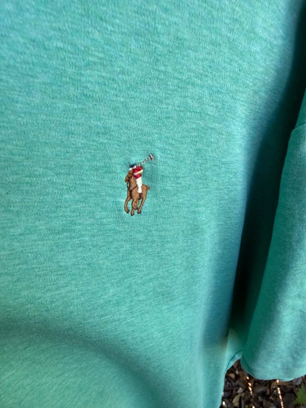 Polo Ralph Lauren Polo Shirt collar buttons green FLAWS 3X Big 3XB