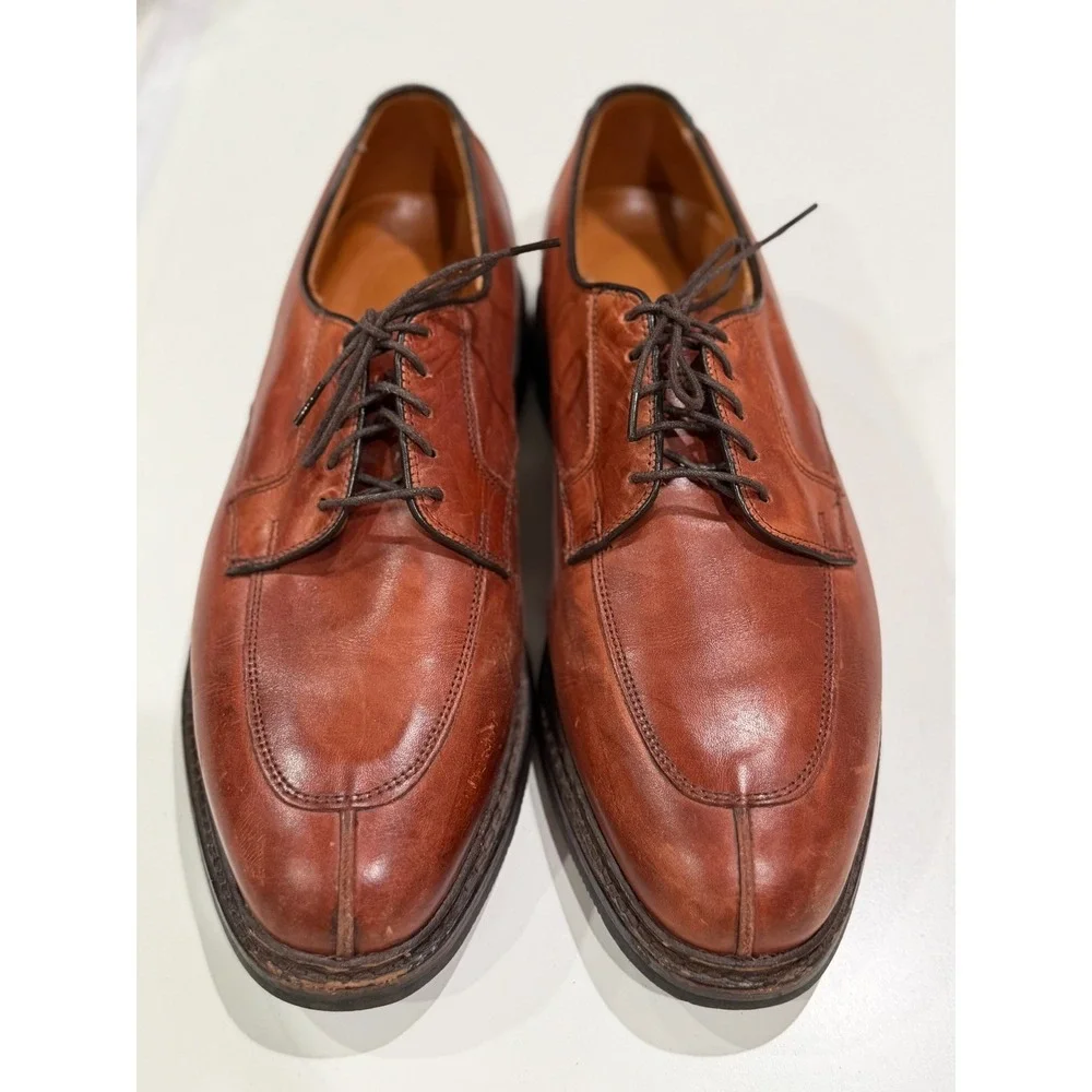 Allen Edmonds Hugh Brown Leather Split Toe McAlliister Shoes Mens 9.5