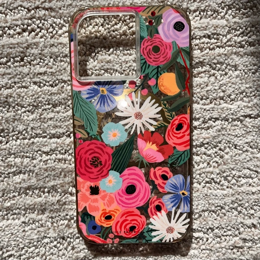 Rifle Paper Co Clear Garden‎ Party Blush Case for Apple iPhone 14 PRO MAX (6.7