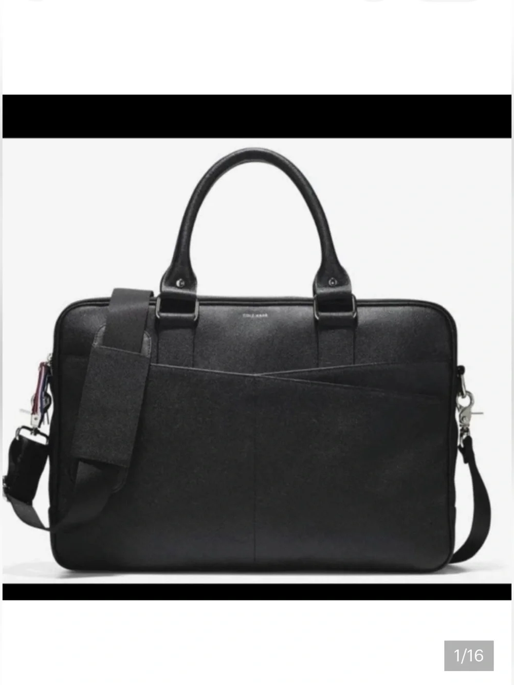 Cole Haan American Airlines Saffiano leather flight travel tote attache bag