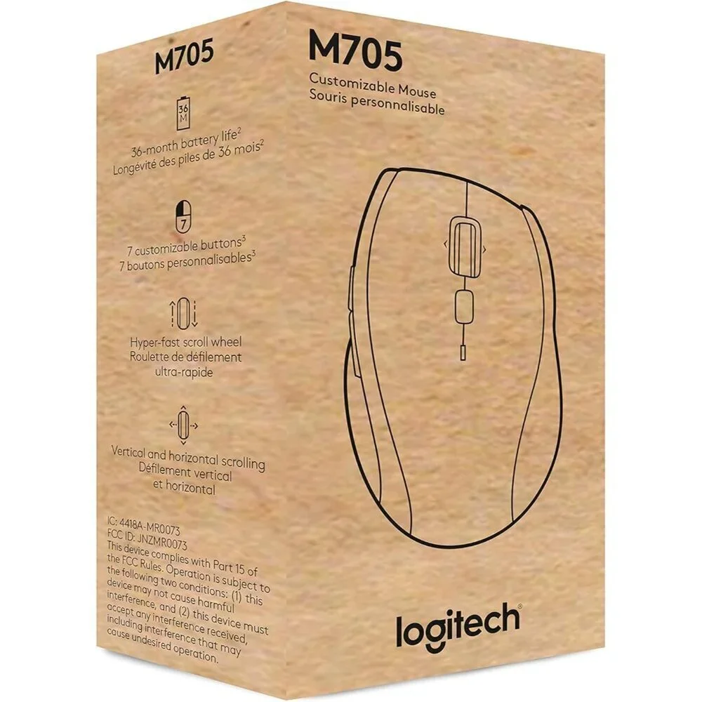 ✨Mouse Marathon Wireless 2.4 GHz Receiver 3-Year Battery Compatible with Laptop