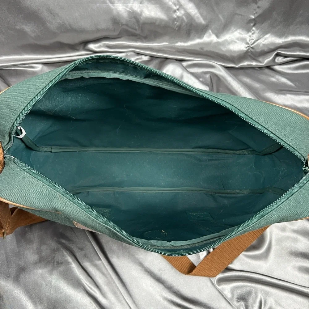 Polo Ralph Lauren Mens Bag Green Satchel Messenger Crossbody Travel Vintage 90s