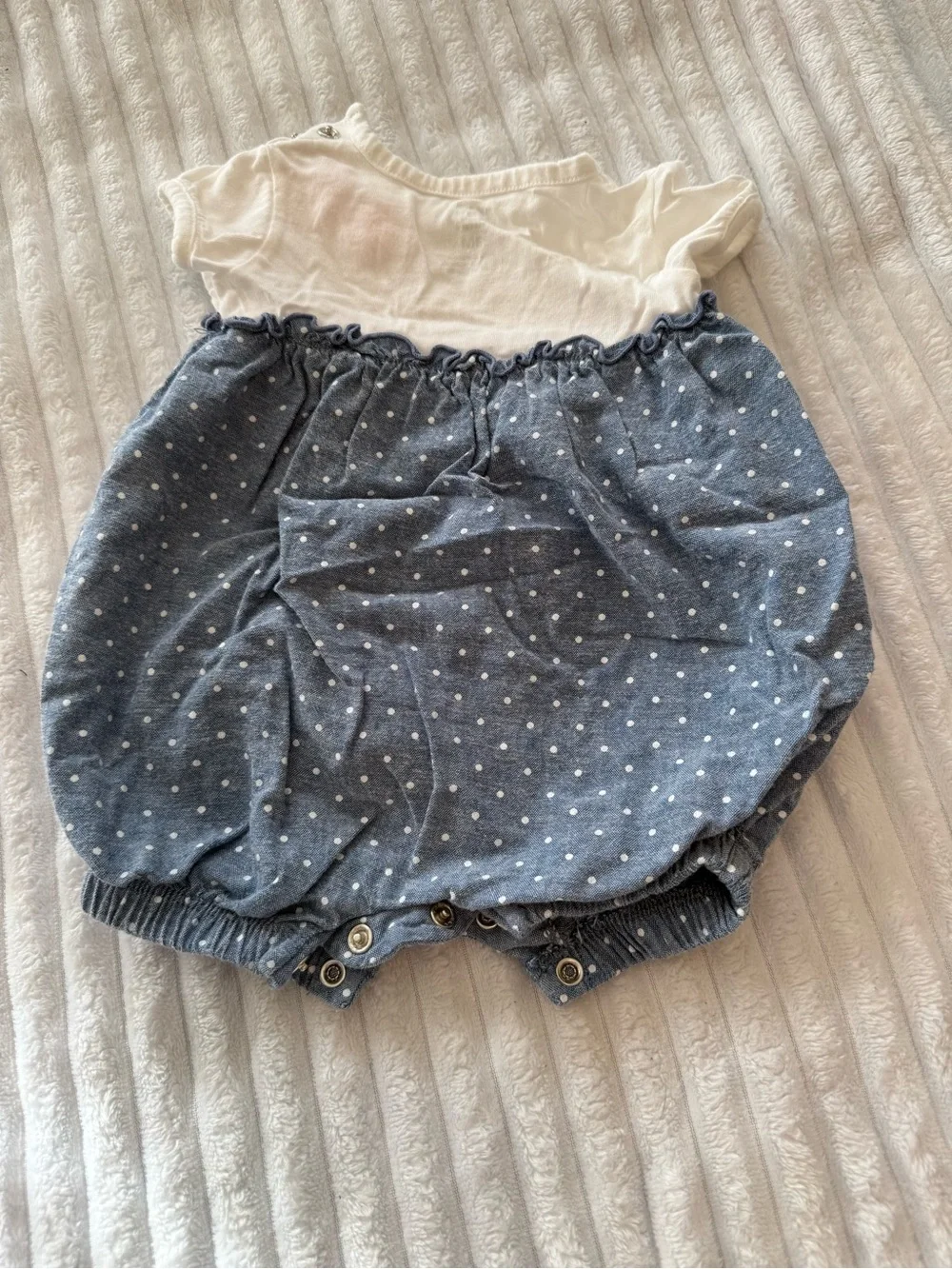 Three piece Little Girl Bundle in White & Navy