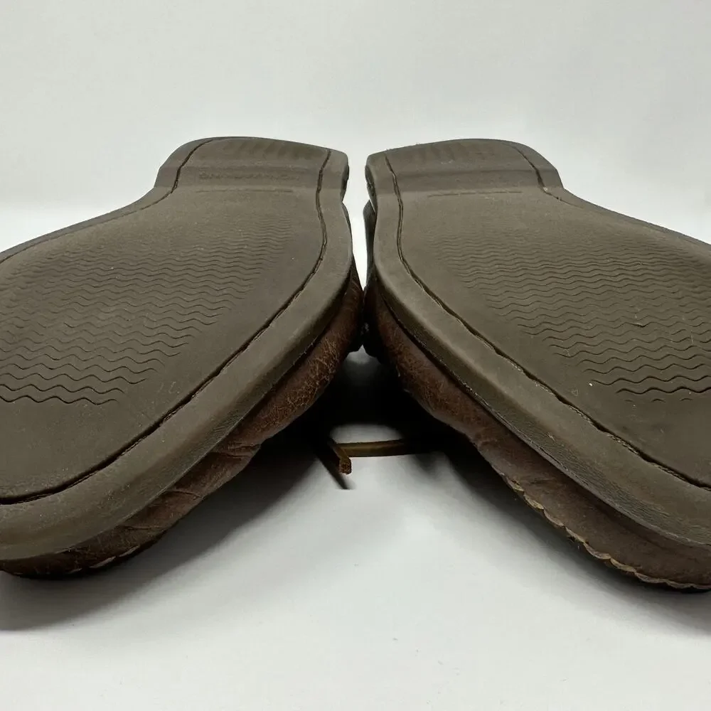 Sperry Gold Cup Leather 2-Eye Boat Shoes Mens 10 Brown Deck Casual Loafers Moc