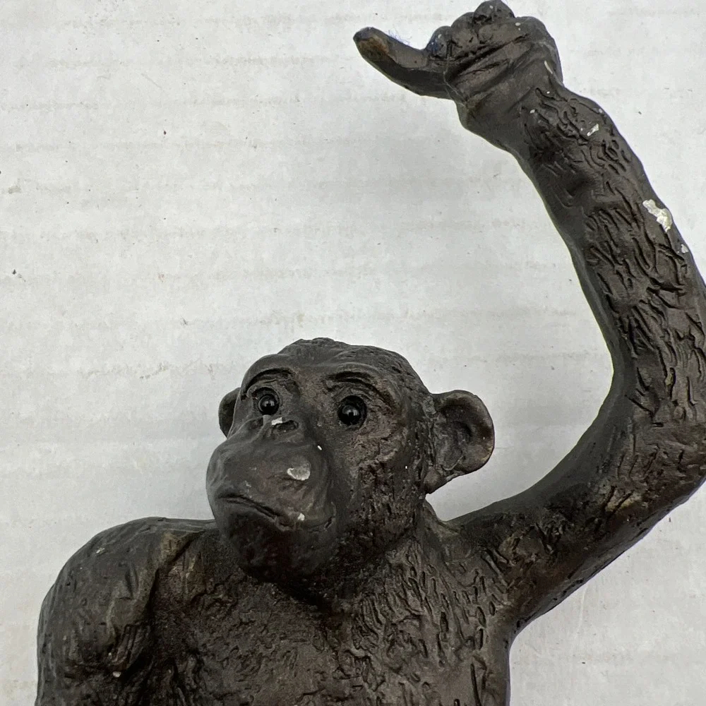 Vintage Cast Metal Monkey Wall Hook Hanger Jungle Decor‎