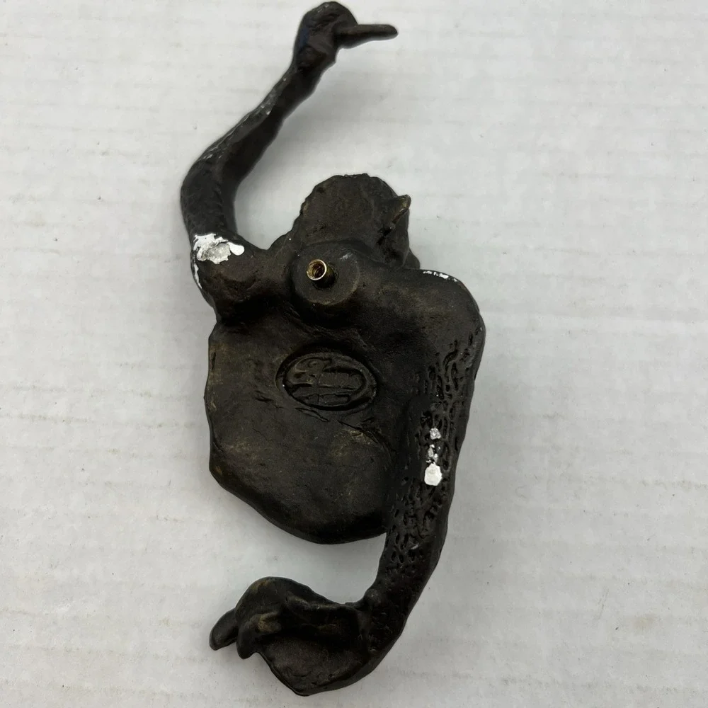 Vintage Cast Metal Monkey Wall Hook Hanger Jungle Decor‎
