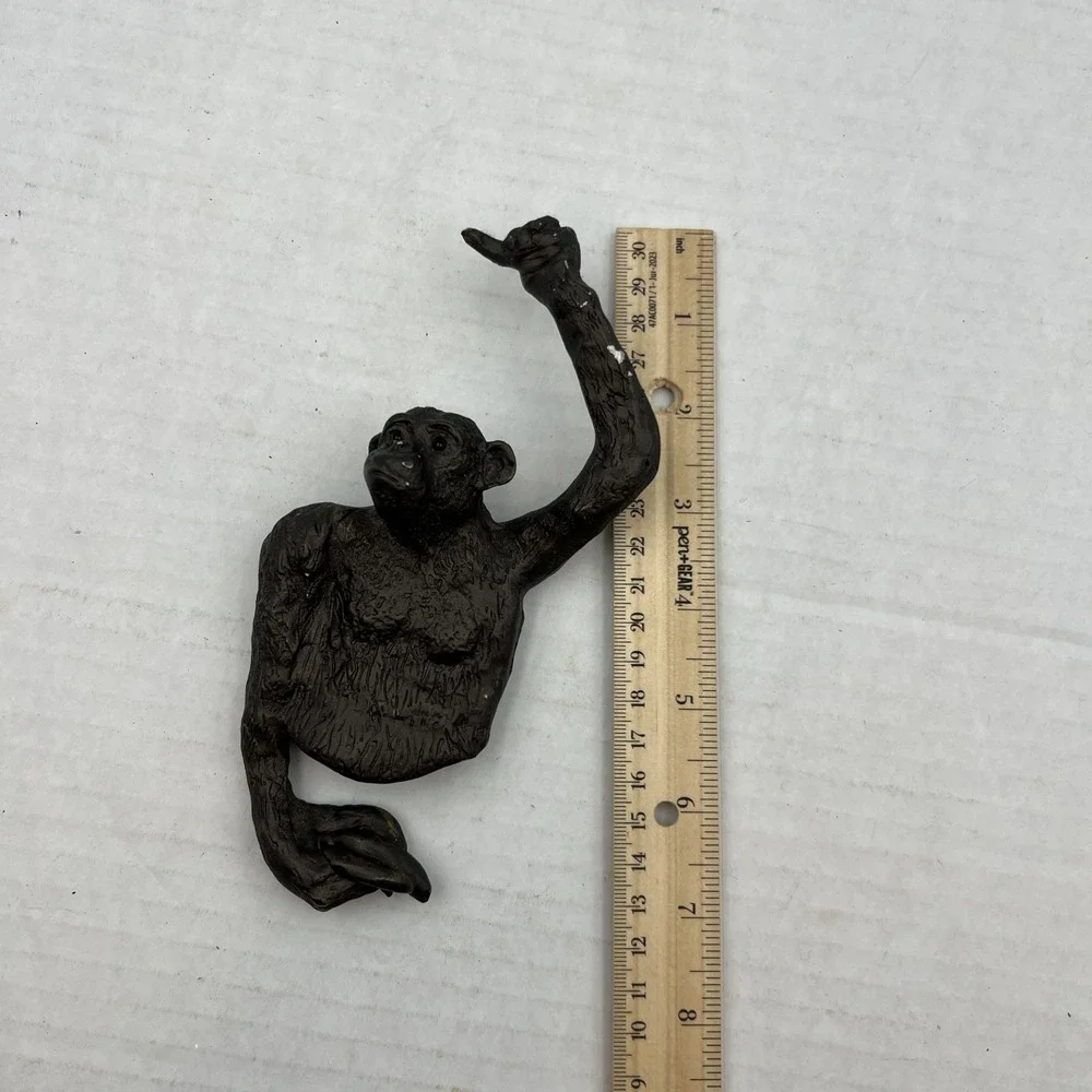 Vintage Cast Metal Monkey Wall Hook Hanger Jungle Decor‎