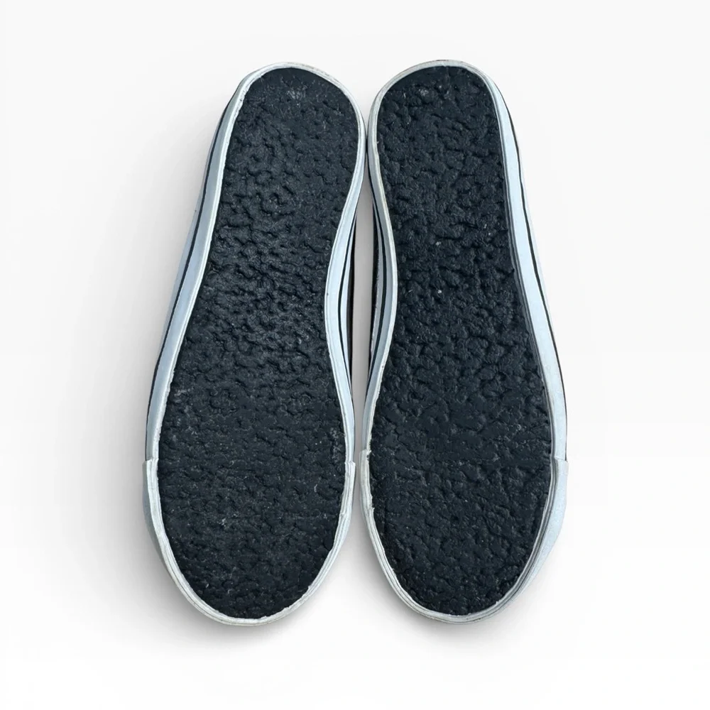 Coach Felix Signature Canvas Slip-On Sneakers Black Silver Womens Size US