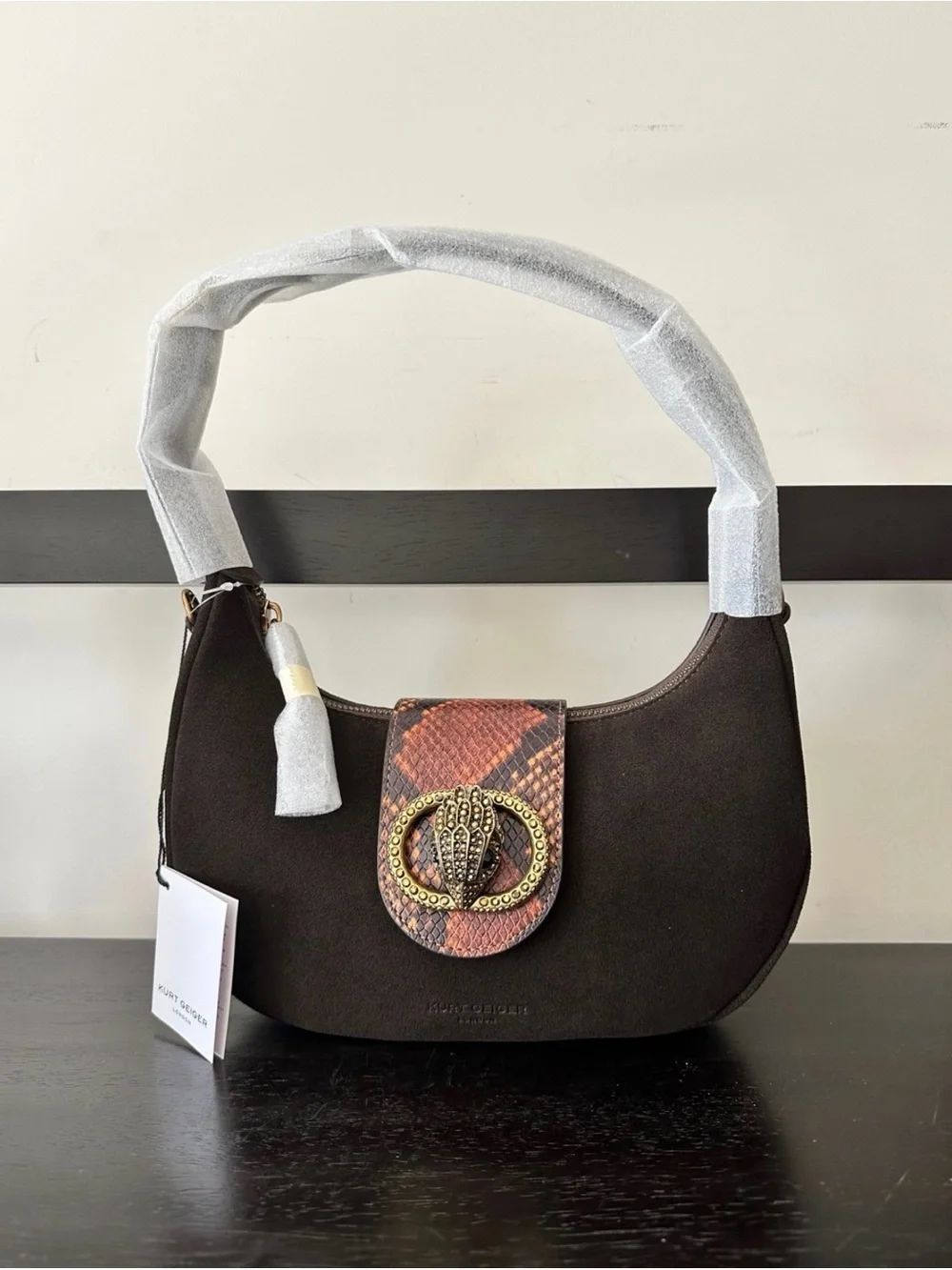 Kurt Geiger Small Chelsea Leather Hobo Bag