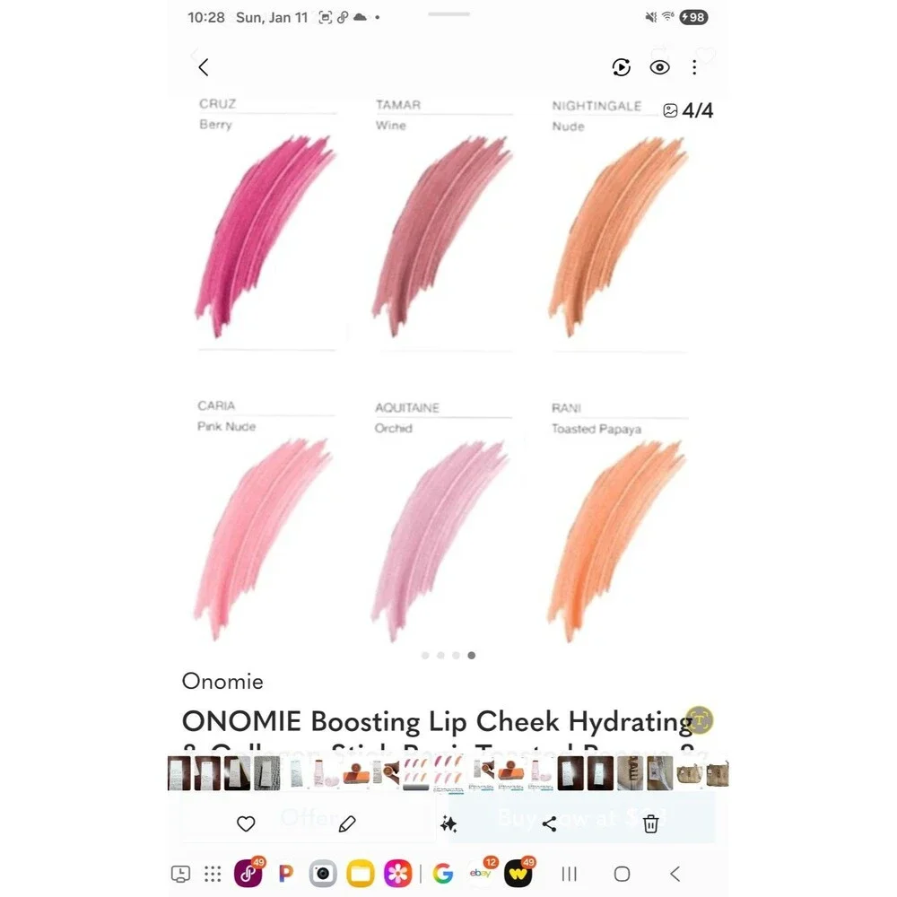 Onomie Boosting Lip + Cheek Stick 0.23 oz Nightingale