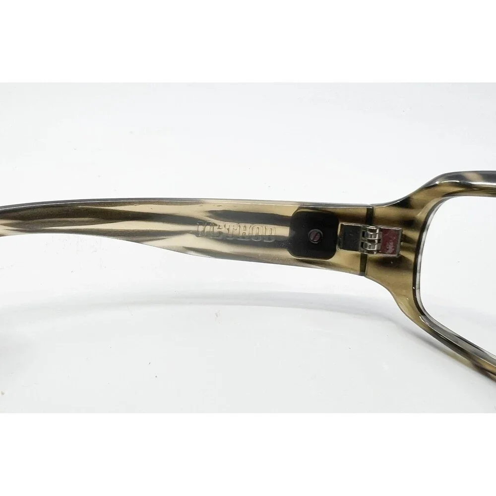 Smith Method Eyeglasses Mens Brown Striped Rectangular Frames 34161