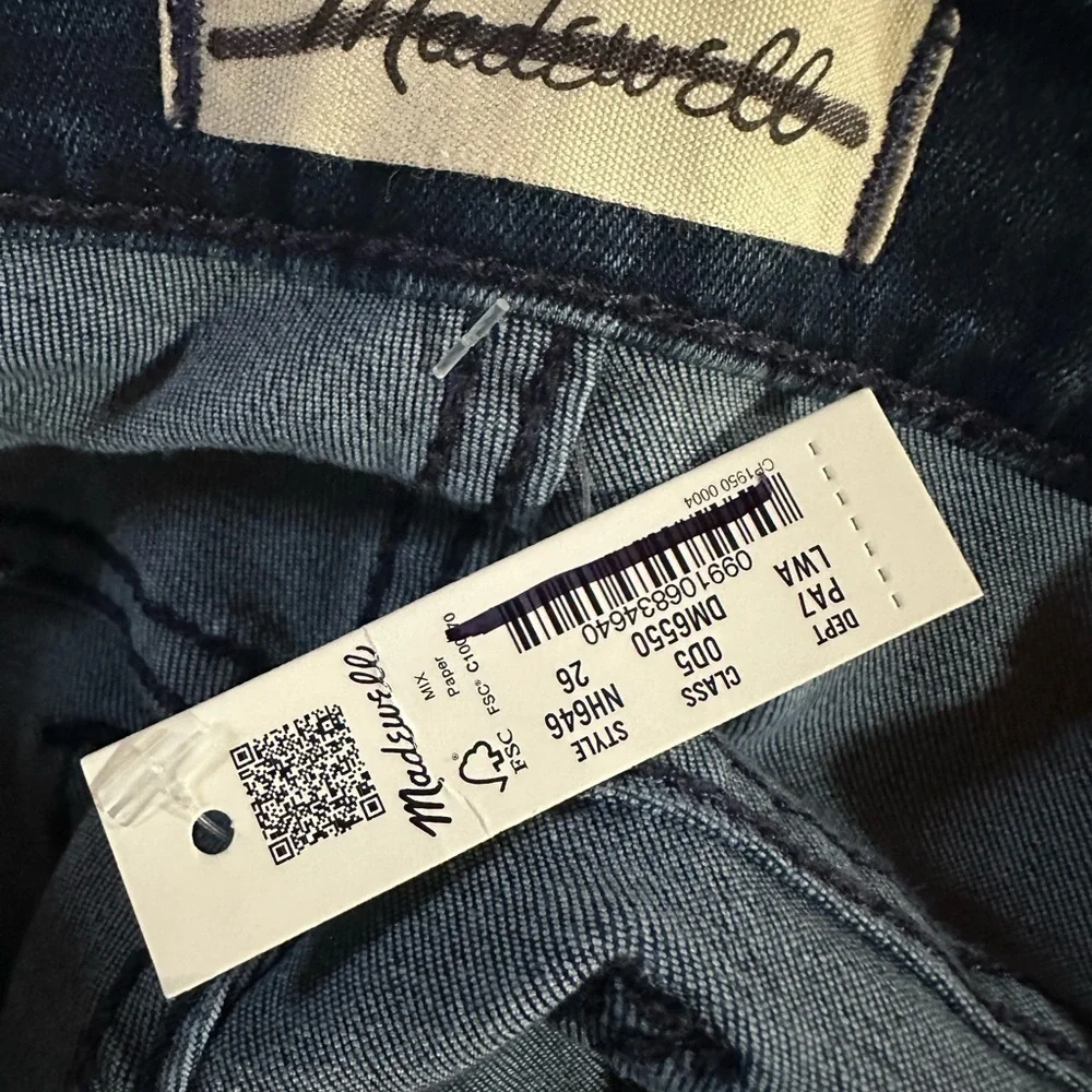 Madewell Stovepipe High Rise Jeans Larchley Wash Size 26